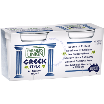 FARMERS UNION GREEK STYLE YOGHURT (140Gx2s) - NATURAL
