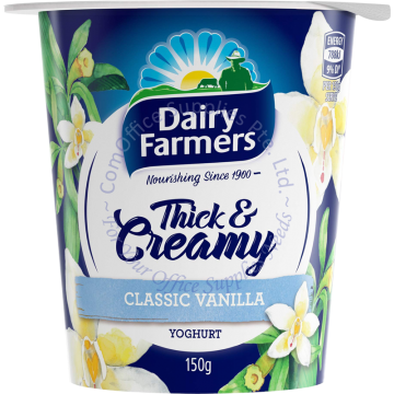DAIRY FARMERS THICK & CREAMY YOGHURT 150G - CLASSIC VANILLA