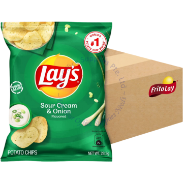 LAY'S POTATO CHIPS (28.3Gx50s) - SOUR CREAM & ONION