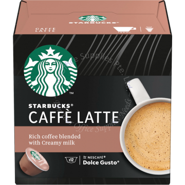STARBUCK'S DOLCE GUSTO CAPSULES (12s) - CAFFE LATTE