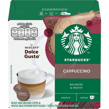 STARBUCK'S DOLCE GUSTO CAPSULES (12s) - CAPPUCCINO