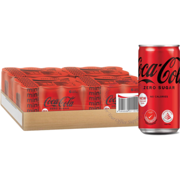 COCA COLA MINI CAN DRINKS (180MLx24s) - ZERO SUGAR