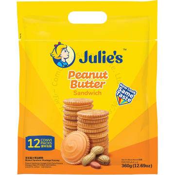 JULIE'S SANDWICH 360G - PEANUT BUTTER (12s)