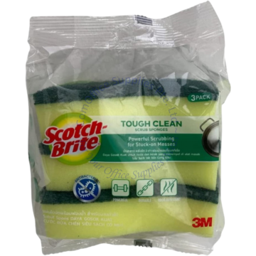 3M SCOTCH-BRITE TOUGH CLEAN SCRUB SPONGES 3M-LAM-STD/3-31 (3s)
