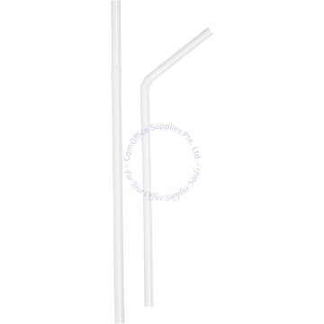 DISPOSABLE DRINKING STRAW CLEAR 9" (100s)