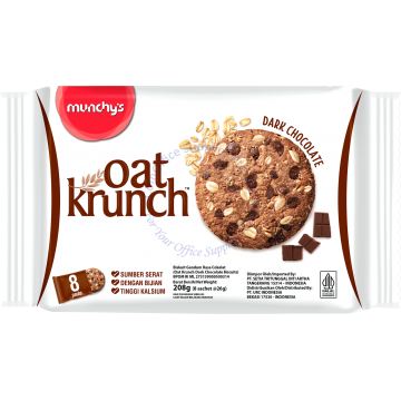 MUNCHY'S OAT KRUNCH CRACKERS 208G (8s) - DARK CHOCOLATE