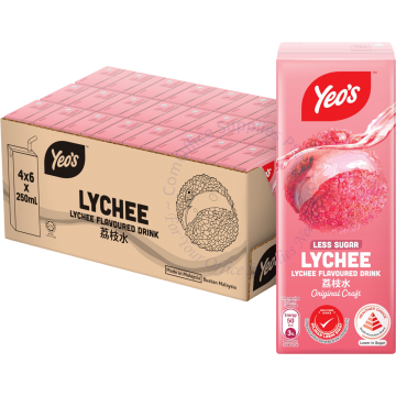 YEOs PACKET DRINKS (250MLx24s) - LYCHEE