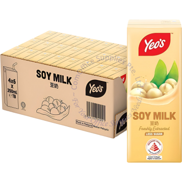 YEOs PACKET DRINKS (250MLx24s) - SOY BEAN MILK
