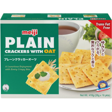 MEIJI PLAIN CRACKERS 416G (26Gx16s) - OAT