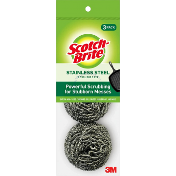 3M SCOTCH-BRITE METALLIC SPIRAL BALL 214C MSB-VP (3s)
