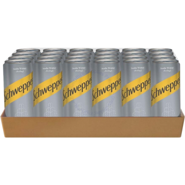 SCHWEPPES CAN DRINKS (320MLx24s) - SODA WATER