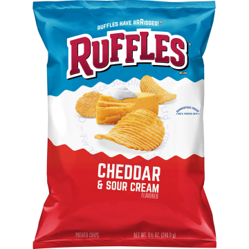 RUFFLES POTATO CHIPS 170G - CHEDDAR & SOUR CREAM