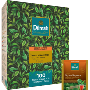 DILMAH PREMIUM ENVELOPED TEA BAGS (2Gx100s) - CEYLON SUPREME
