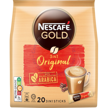 NESCAFE GOLD 3-IN-1 ORIGINAL W/GOLDEN ROASTED ARABICA (24Gx20s)