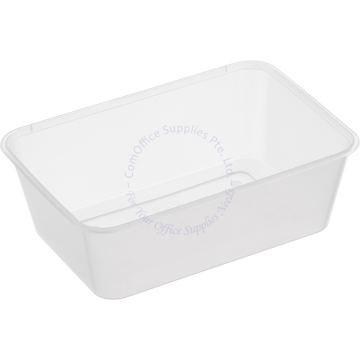 DISPOSABLE PLASTIC RECTANGULAR CONTAINER 17x12x6.5CM (50s)