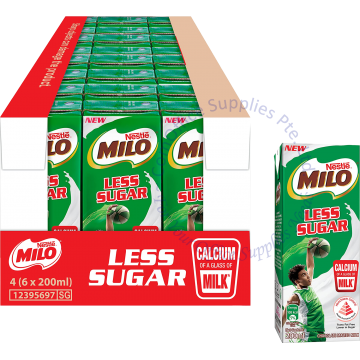 MILO UHT PACKET DRINKS (200MLx24s) - 50% LESS SUGAR