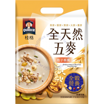 QUAKERS OATS CEREAL DRINK (27Gx10s) - ALL NATURAL WALNUT & MIXED NUTS