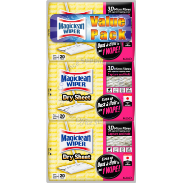 MAGICLEAN WIPER DRY SHEET (3x20s)